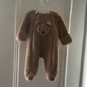 Cozy Brown Teddy Bear Kids One Piece